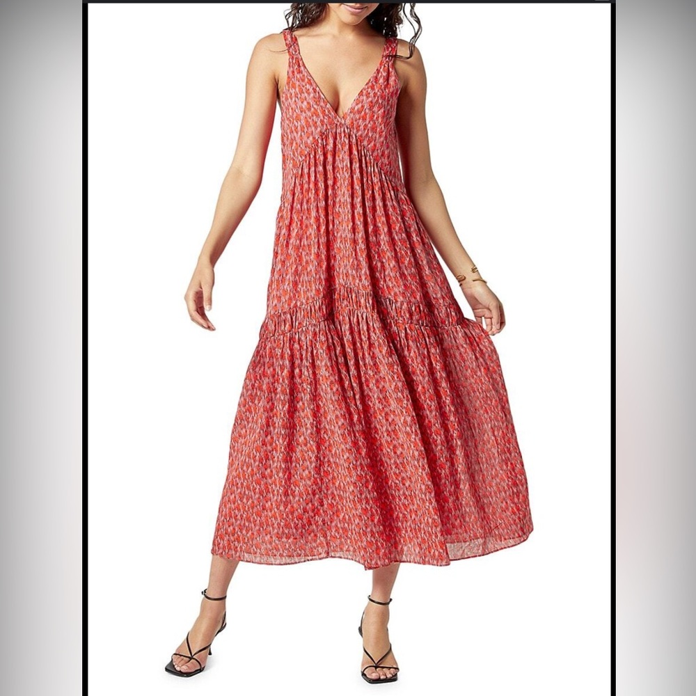 Joie Bondi Tea Rose Tiered Sleeveless Dress